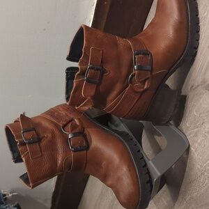 Leather BullBoxer Moto Boots